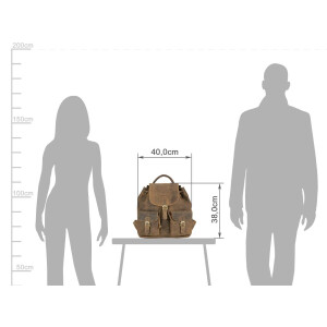 Rucksack "Tundra" Vintage Leder antikbraun