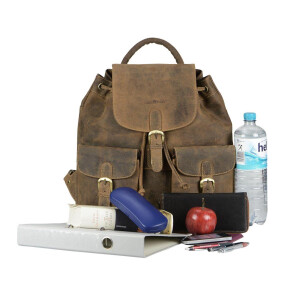 Rucksack "Tundra" Vintage Leder antikbraun