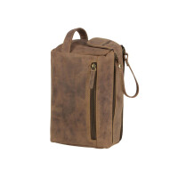 Kulturtasche "Ridge" Vintage Leder antikbraun