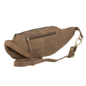 Bauchtasche "Nord-Ost" Vintage Leder antikbraun