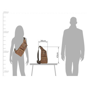 Crossbody Bag "Hike" Vintage Leder antikbraun