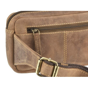 Bauchtasche "Nord-West" Vintage Leder antikbraun