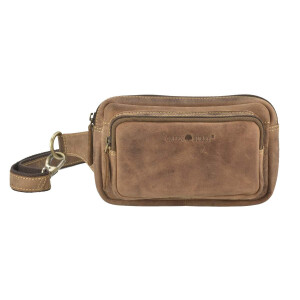 Bauchtasche "Nord-West" Vintage Leder antikbraun