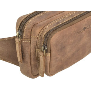 Bauchtasche "Nord-West" Vintage Leder antikbraun