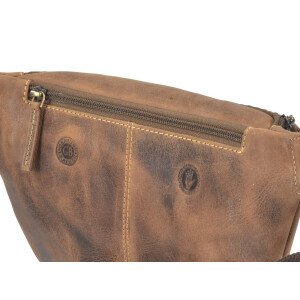 Bauchtasche "Süd-West" Vintage Leder antikbraun