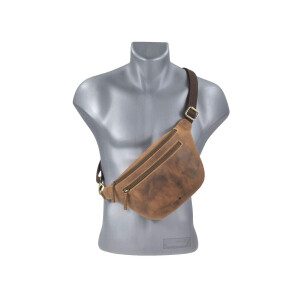 Bauchtasche "Süd-West" Vintage Leder antikbraun