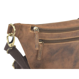 Bauchtasche "Süd-West" Vintage Leder antikbraun