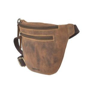 Bauchtasche "Süd-West" Vintage Leder antikbraun