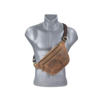 Bauchtasche "Süd-West" Vintage Leder antikbraun