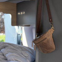 Bauchtasche "Süd-West" Vintage Leder antikbraun