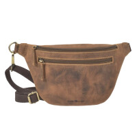 Bauchtasche "Süd-West" Vintage Leder antikbraun
