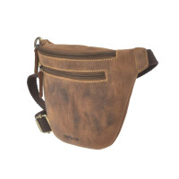 Bauchtasche "Süd-West" Vintage Leder antikbraun